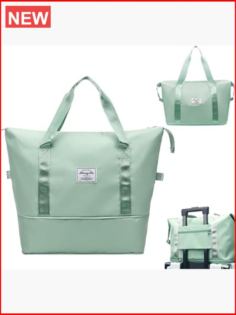 Waterproof Expandable Travel Duffel Bag with Wet Dry Separation